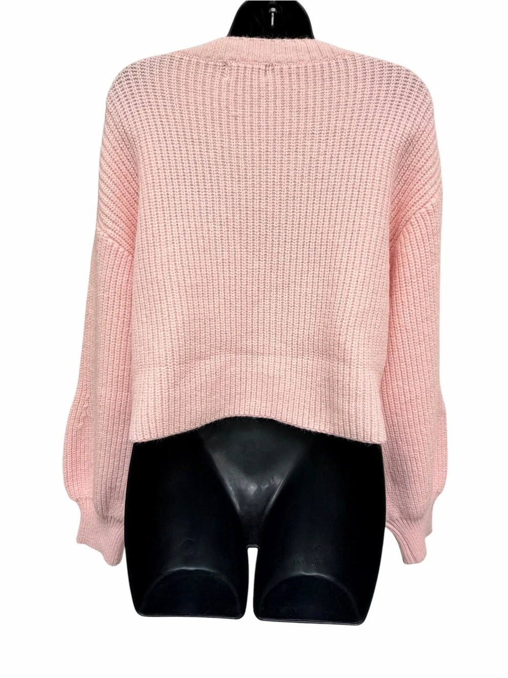 EDIKTED Sabrina Chunky Knit Cropped Cardigan Light Pink XS